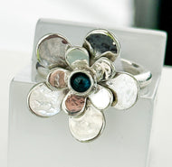 Statement Large Double Petal Daisy Ring